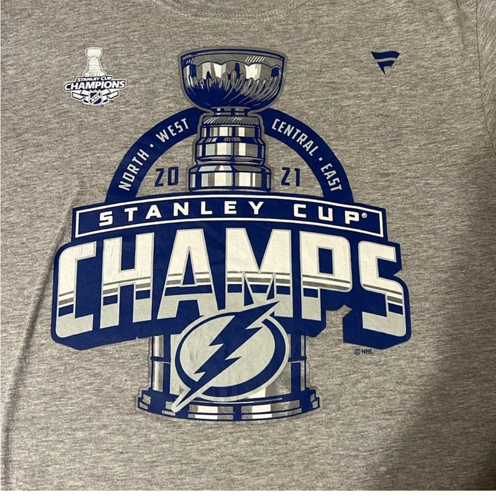 Fanatics Gray and Blue NHL Championship Game Women’s V-neck